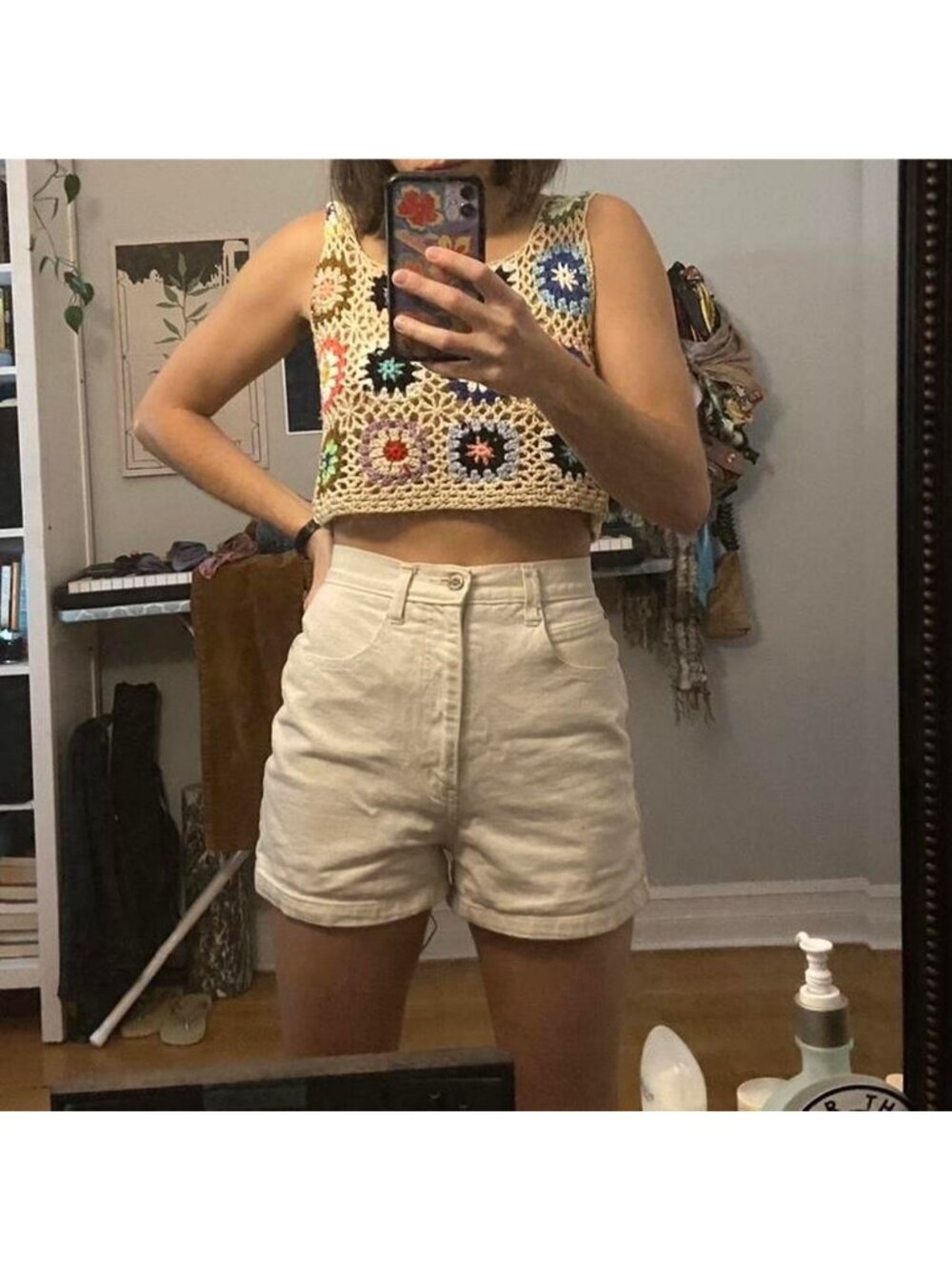 No Excuses white high waisted jean shorts. Suuuuper cute and flattering!!